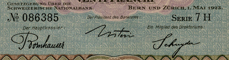 20 francs, 1923
