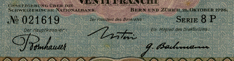 20 francs, 1926