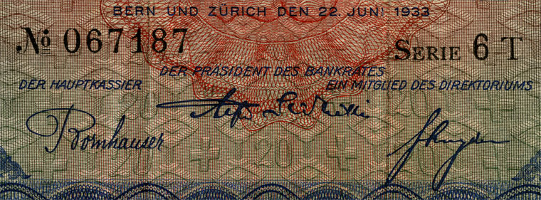 20 francs, 1933