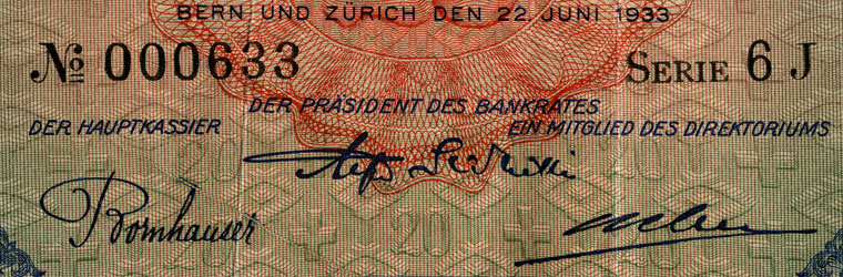 20 Franken, 1933