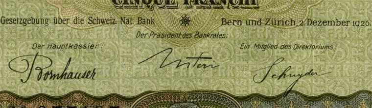 5 Franken, 1926
