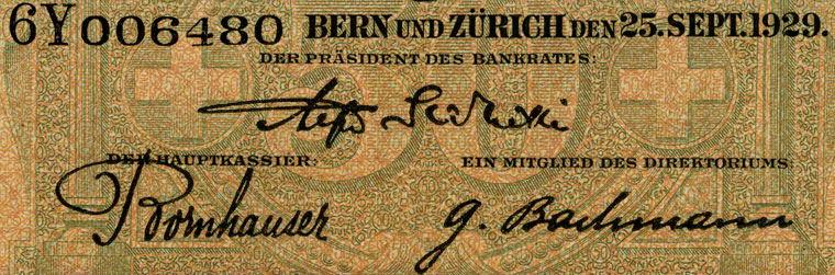 50 Franken, 1929