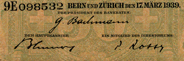 50 Franken, 1939