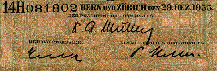 50 Franken, 1955