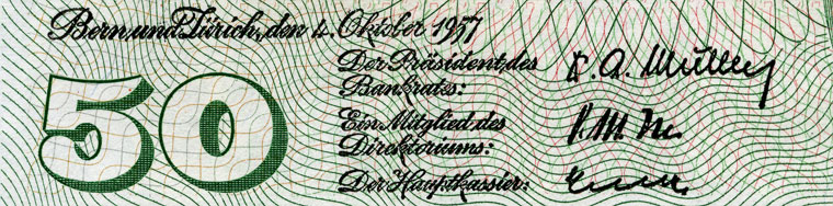 50 Franken, 1957