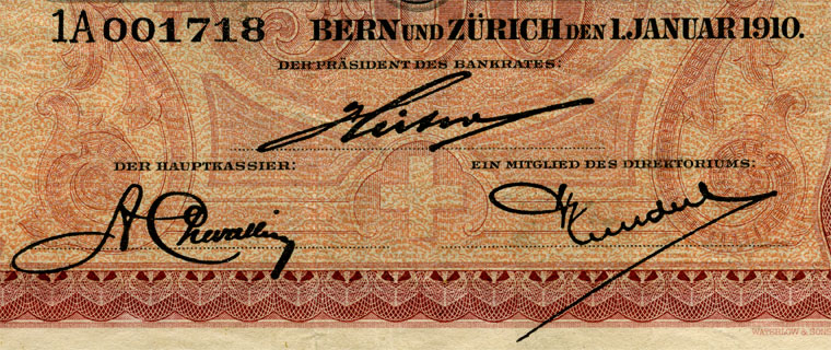 500 francs, 1910