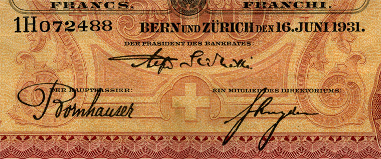 500 francs, 1931