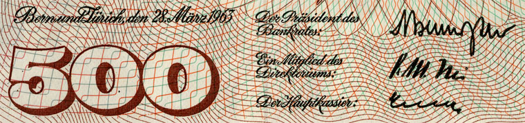 500 Franken, 1963